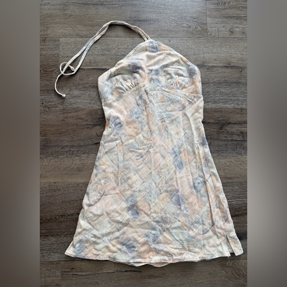 Altar'd State Patchwork Halter Sundress